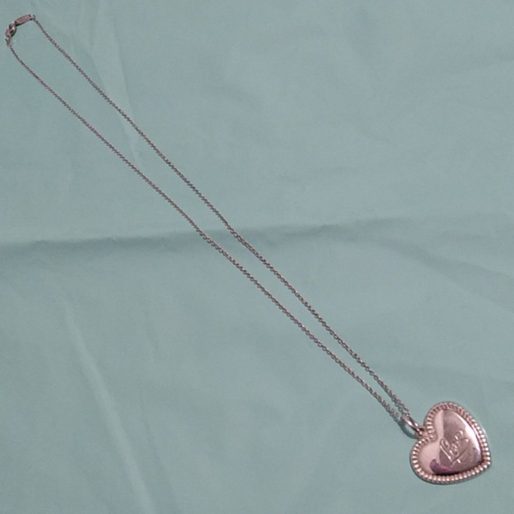 SALE! Authentic Tiffany & Co. Sterling Silver Love Heart Necklace Bead Pendant - Picture 7 of 9